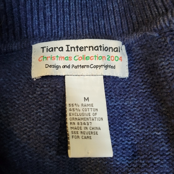 Tiara International Christmas Collection 2004 Reindeer Sweater Size M - Picture 8 of 10